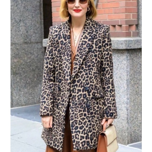 Veronica Beard Senna Leopard Dickey Coat Statement Size 12 | Designer Outerwear - Picture 3 of 14